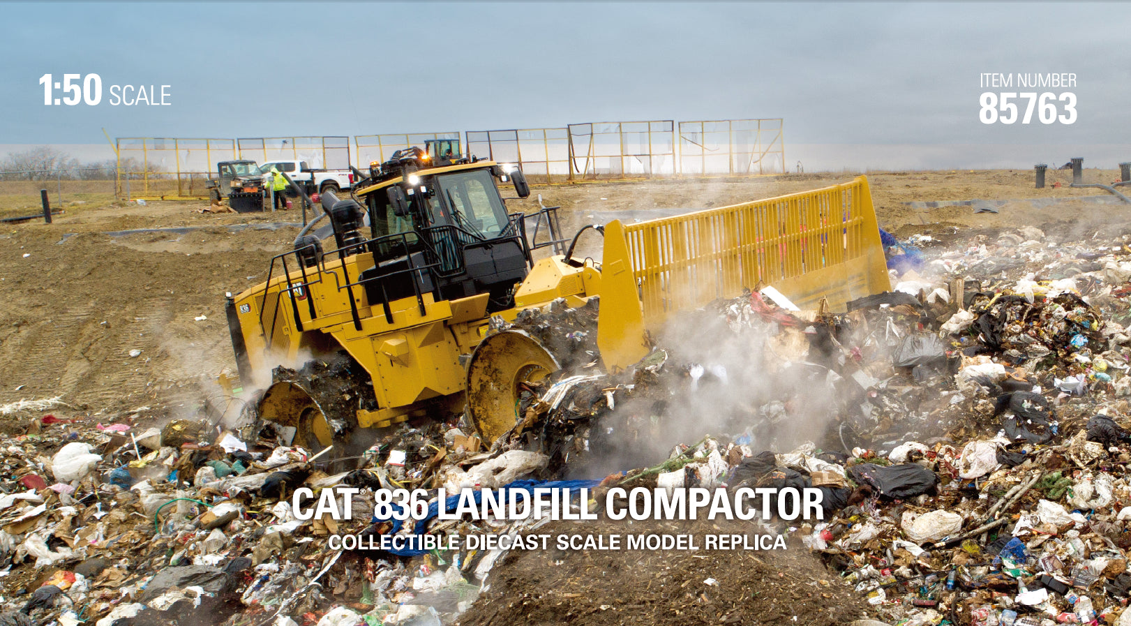 1:50 Cat 836 Landfill Compactor, High Line Series, 85763
