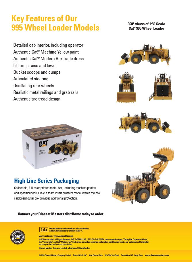 1:50 Cat 995 Wheel Loader, High Line Series, 85716
