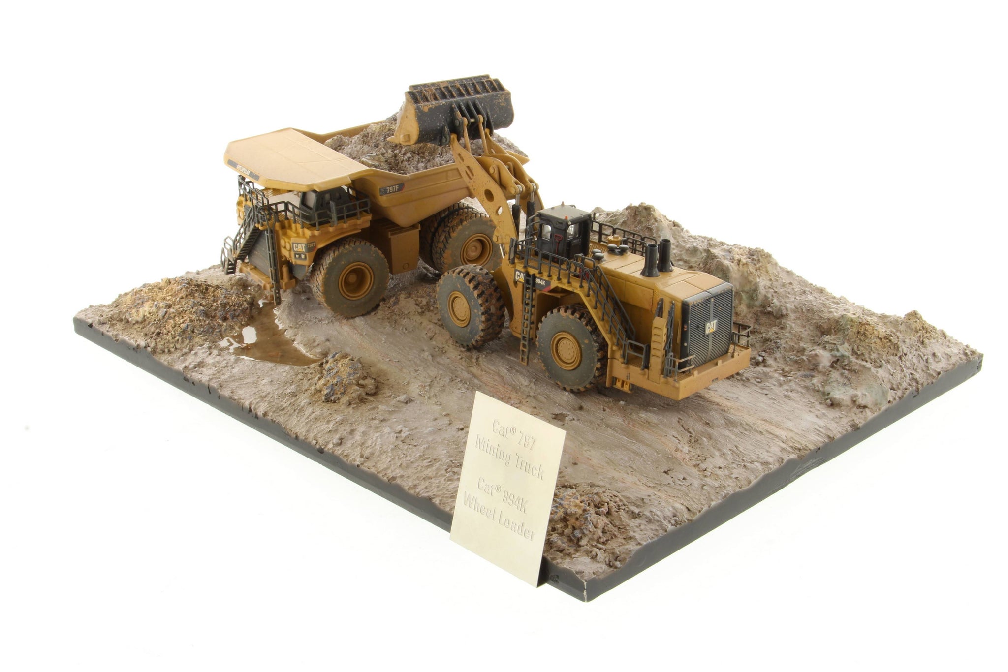 CAT 994K Wheel Loader ダイキャストモデル 1:125 Scale Weathered 994K Wheel Loader & CAT 797 Mining
