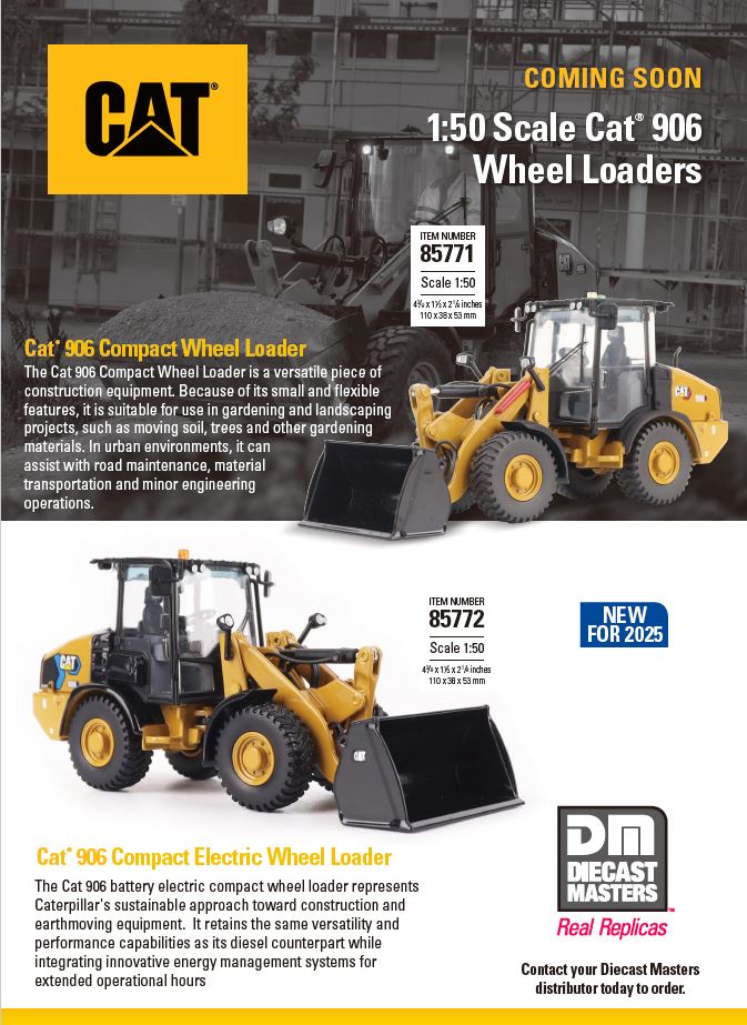 1:50 Scale Cat® 906 Wheel Loader Electric Version, High Line