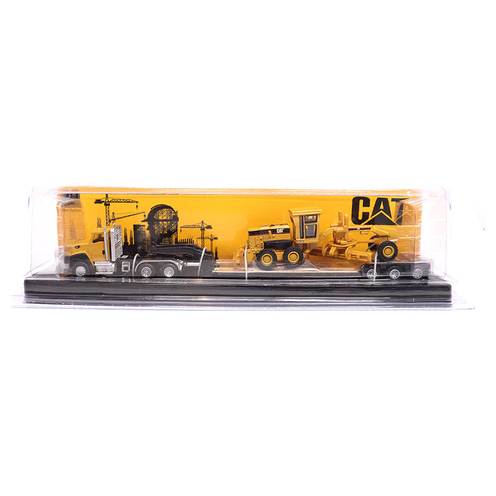 1:87 Cat CT660 Day Cab Tractor with Lowboy Trailer and Cat 163H
