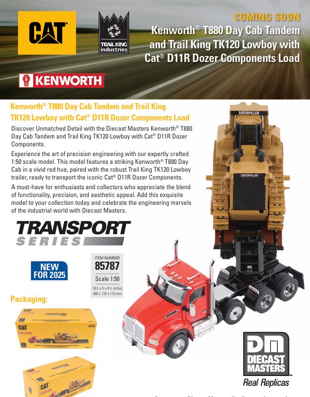 Transport Series, 1/50th Scale, CAT Models Canada, Diecast Masters