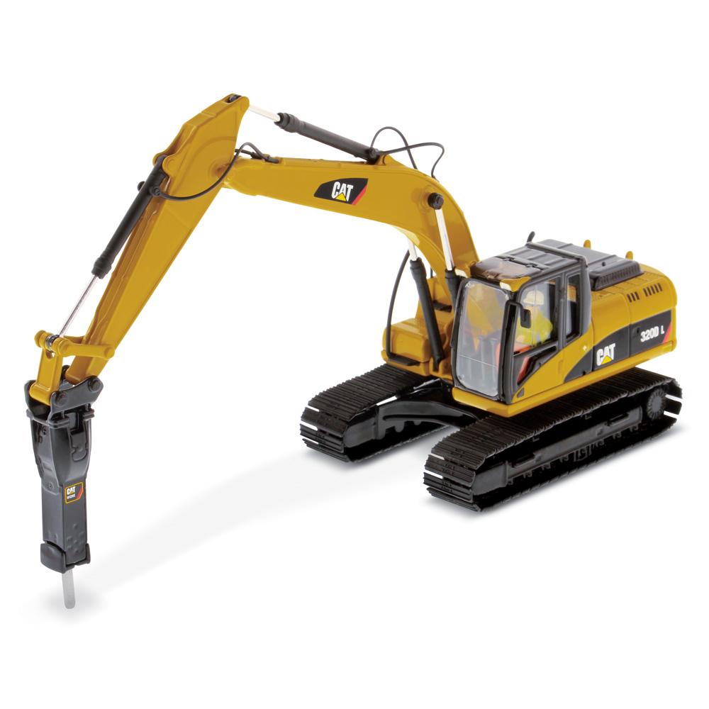 1:50 Cat® 320D L Hydraulic Excavator with Hammer, Core Classics Series,  85280c RETIRING SOON