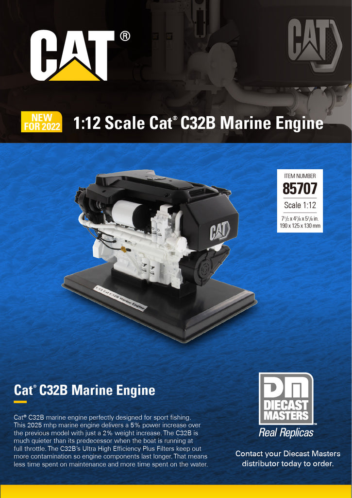 C32b Engine Model 1:12 Cat C32B Marine Engine, Special Tin Window Box, 85707 – CATmodels ...